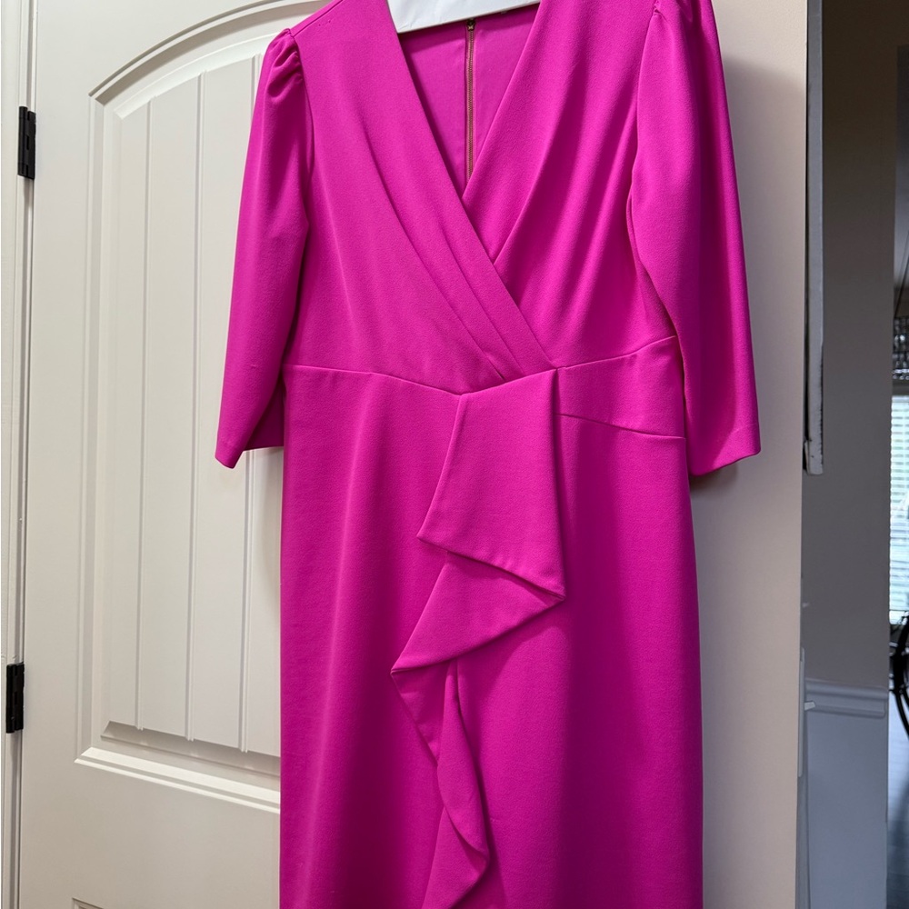 Julia Jordan Vibrant Pink Long Sleeve Dress